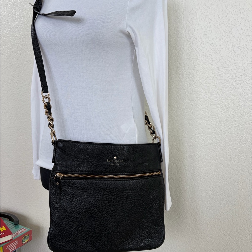 Kate Spade Black Pebbled Leather Crossbody Bag